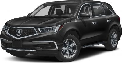 Front side view of black SUV with LED headlights and alloy wheels