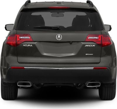 Rear view showing tailgate, taillights, dual exhausts, and rear windshield wiper