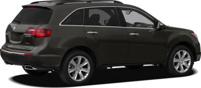 SUV rear side view with alloy wheels and roof rails