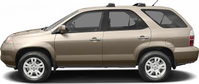 Side profile of an SUV with roof rails and alloy wheels