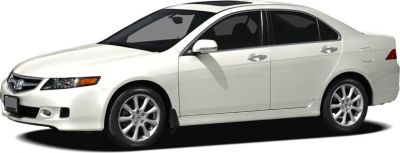 White four-door sedan front and side profile with alloy wheels