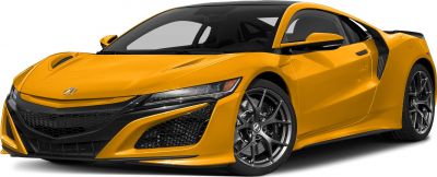 Yellow sports coupe with aggressive front grille and alloy wheels
