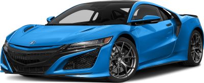 Aerodynamic front fascia and alloy wheels of a sportscar