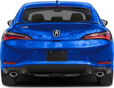 Rear view hatchback with dual exhaust and modern tail lights