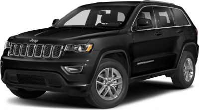 Front grille and headlight design of a black SUV