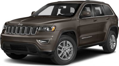 Front and side view of mid-size SUV with seven-slot grille and alloy wheels