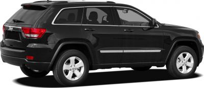 Black SUV side and rear profile with distinctive tail lights and alloy wheels
