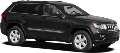 Side profile of SUV with chrome side trim and five-spoke wheels