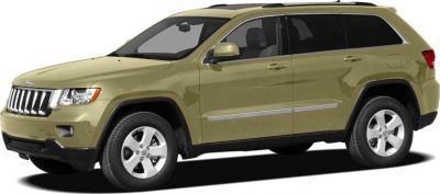 Side profile view of a mid-size SUV with alloy wheels and roof rails.