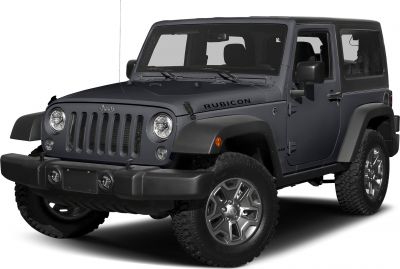 SUV front side view with rugged tires and classic Jeep grille