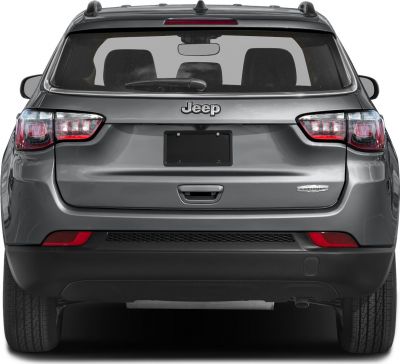 Rear view of a modern SUV with distinct tail lights and rear window wiper