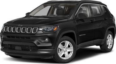 Front and side view of a black SUV with signature grille and modern headlights