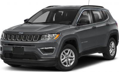 Front seven-slot grille and headlights of an SUV