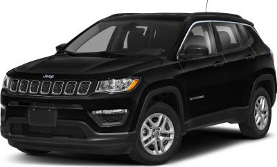 Front-side angled view of black compact SUV with distinctive grille and alloy wheels