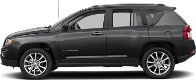 Side profile of an SUV with alloy wheels and door design