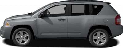 Compact SUV side profile with alloy wheels and black side mirrors.