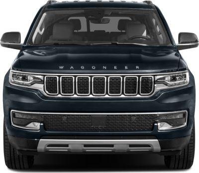 Front view with signature grille and LED headlights