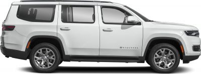 Side profile of white 4-door SUV with alloy wheels