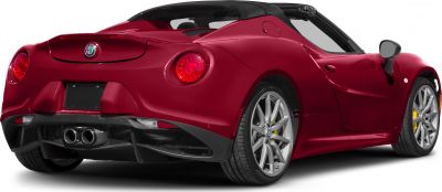 Convertible rear side with dual exhausts and alloy wheels