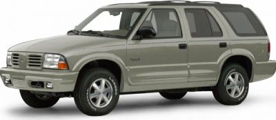Side profile of mid-1990s SUV with four doors and alloy wheels