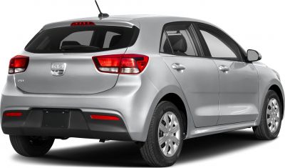 Compact hatchback rear view with sleek updated taillights and rear window wiper