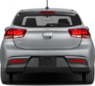Rear view with hatchback tailgate, taillights, and rear windshield wiper