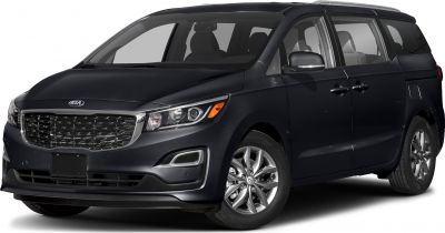 Front grille and alloy wheels of a minivan