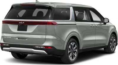 Rear design and taillights of a modern minivan with distinctive lighting and smooth body lines
