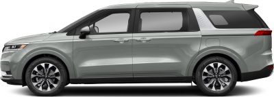Side profile of minivan with alloy wheels and modern design.