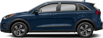Side profile of crossover with alloy wheels and roof spoiler