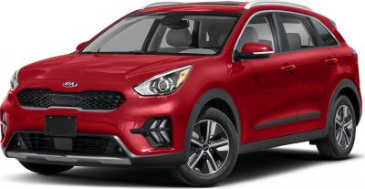 Front side profile of compact crossover with LED headlights and alloy wheels