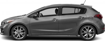 Side view of hatchback with sporty alloy wheels