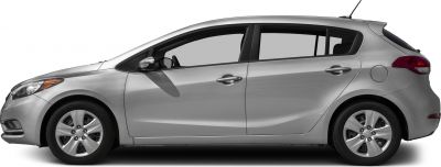 Side profile of a sleek modern hatchback with smooth lines and five doors