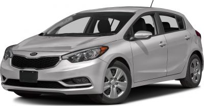 Silver hatchback with black honeycomb grille and sleek headlights