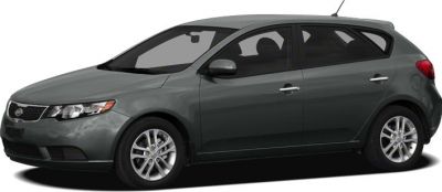Side profile of a hatchback with alloy wheels
