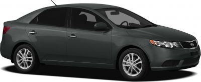 Sedan with alloy wheels and tinted windows side front view