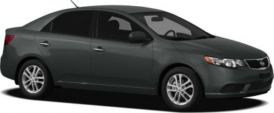 Four-door sedan side profile with alloy wheels and tinted windows.