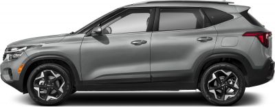 Side profile of SUV with alloy wheels and sleek body design
