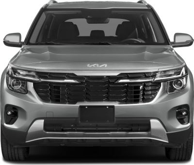 Front grille and headlights of a modern compact SUV