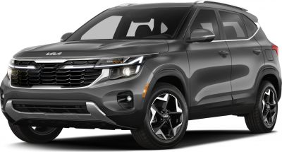 Front-side view of SUV with LED headlights and alloy wheels