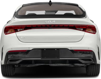 Full-width LED tail lights and rear bumper diffuser on mid-size sedan