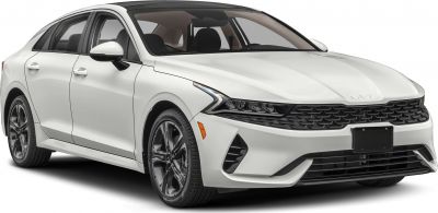 Front view with LED headlights and black honeycomb grille