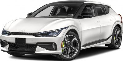 Sharp LED headlights and sporty alloy wheels on a sleek electric crossover.
