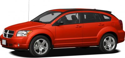 Red hatchback with chrome wheels and black roof rails