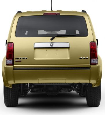 Rear view of an SUV with 4x4 badge and rear windshield wiper