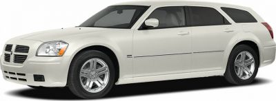White extended station wagon with sleek design and distinctive front grille