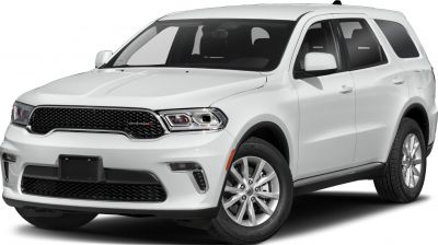 Front and side angled view of an SUV with modern grille and headlights.