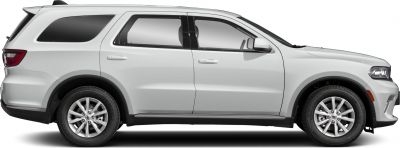 White mid-size SUV side profile with distinct wheel arches and sleek windows