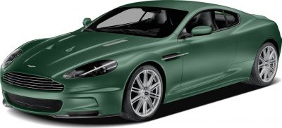 Front angle of sleek luxury coupe with grille, hood vents, and silver alloy wheels