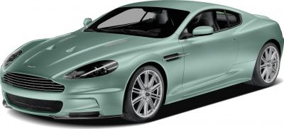 Sporty coupe front-side view with hood vents and sleek alloy wheels